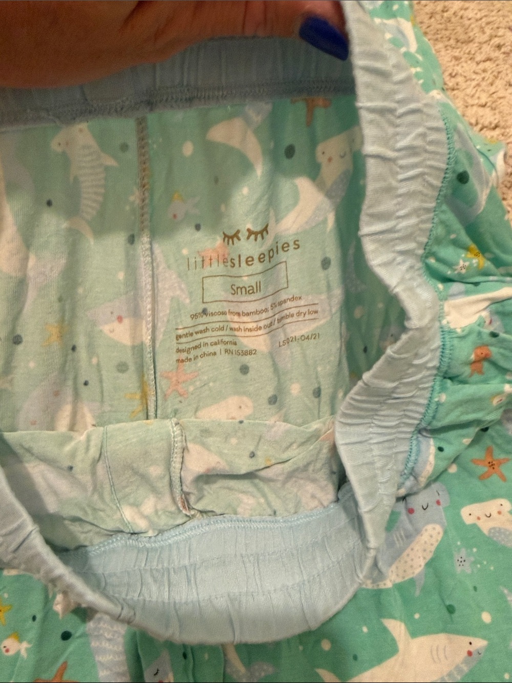 Women’s Little Sleepies Shark Print Pajama Set - Picture 3 of 4